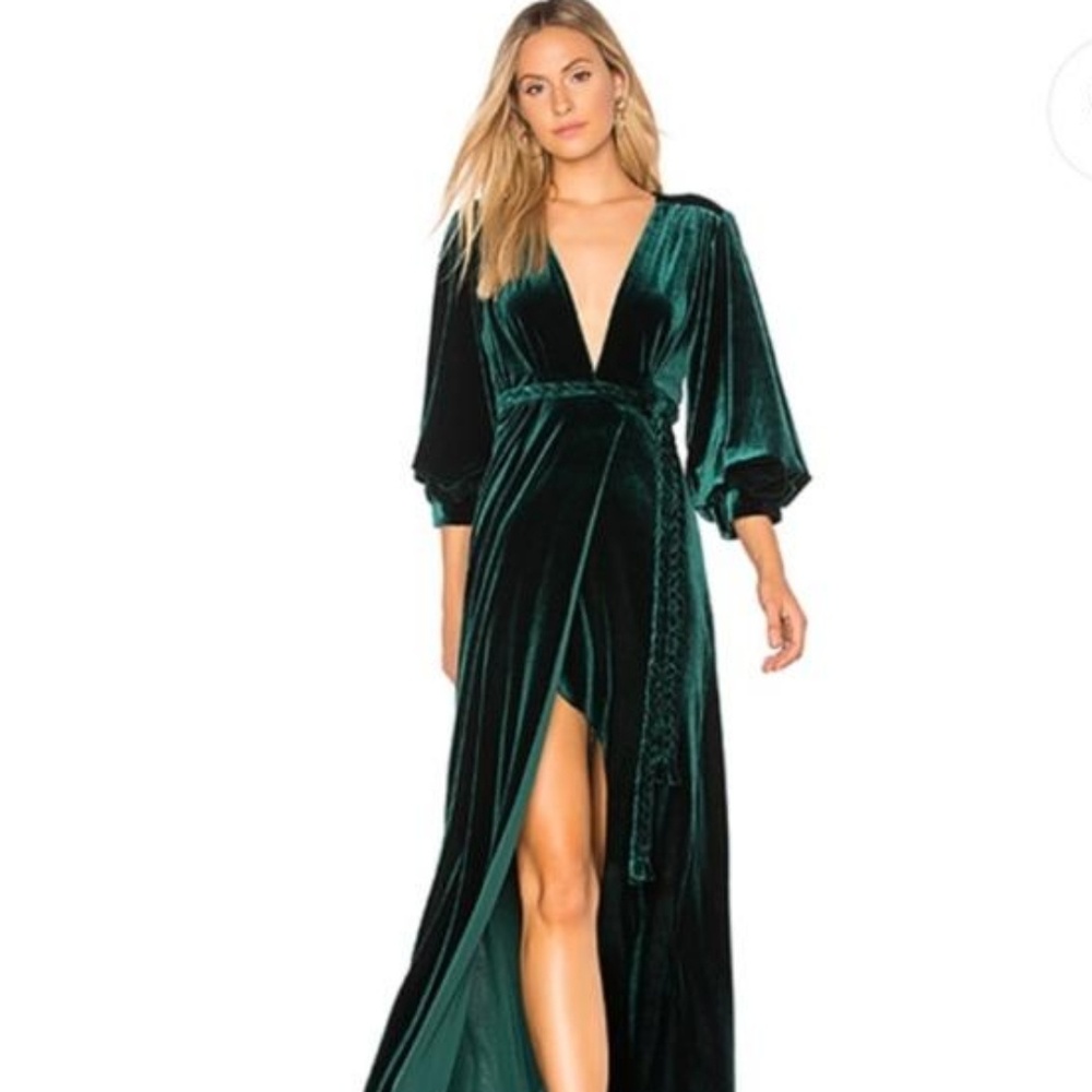 Green Velvet Dress